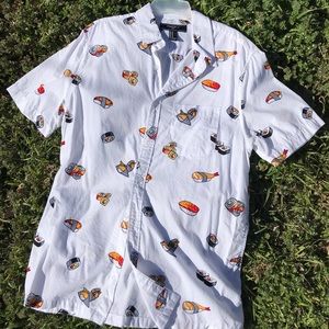Men’s button-down sushi shirt